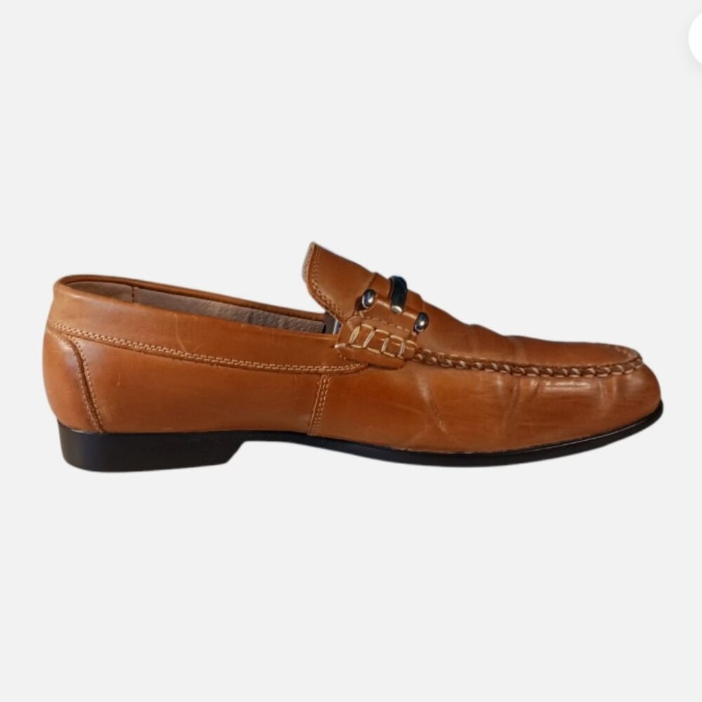 Stacy Adams Loafer shoes Size 8 M mens Slip-On Beige shoes